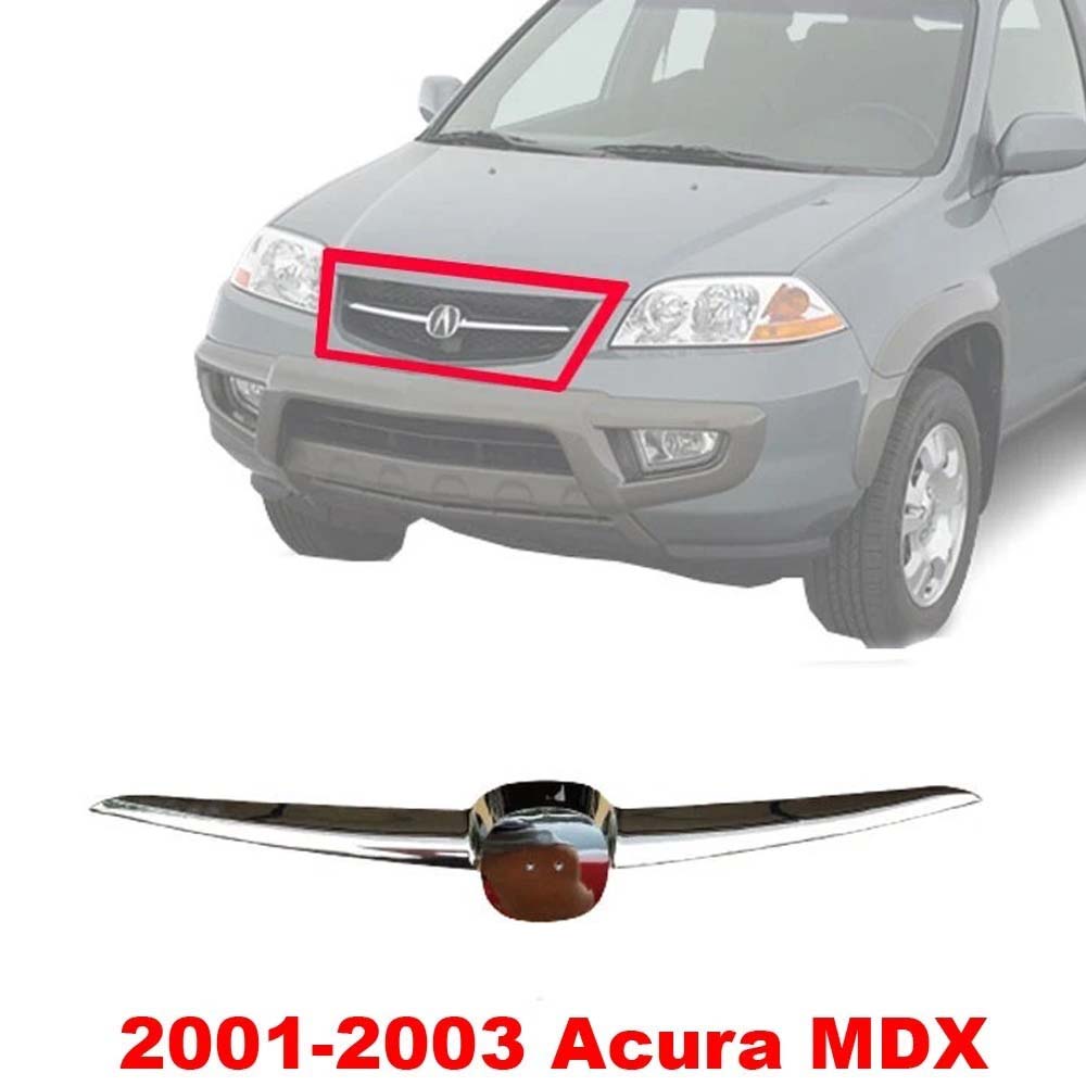 New Grille Molding Trim For 2001-2003 Acura MDX Front Chrome AC1210110