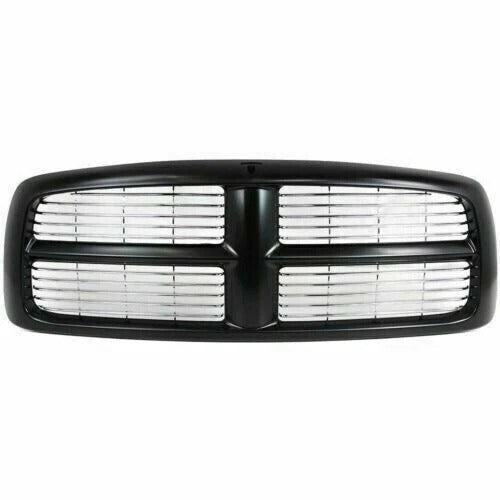 New Grille Standard Line For 2002-2005 Dodge Ram 1500 2500 3500 Front Black Plastic CH1200259
