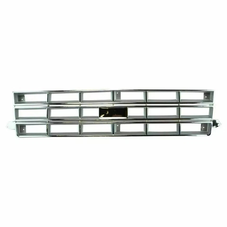 New Grille & Head Light Door Kit For 1982-1990 Chevrolet S10 Chrome & Silver Set of 3