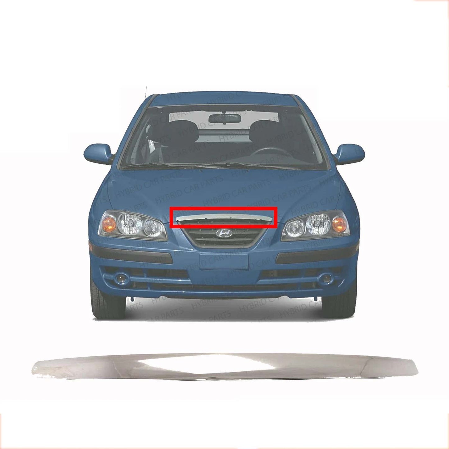 New Hood Molding Trim Chrome For 2004-2006 Hyundai Elantra Sedan HY1200138