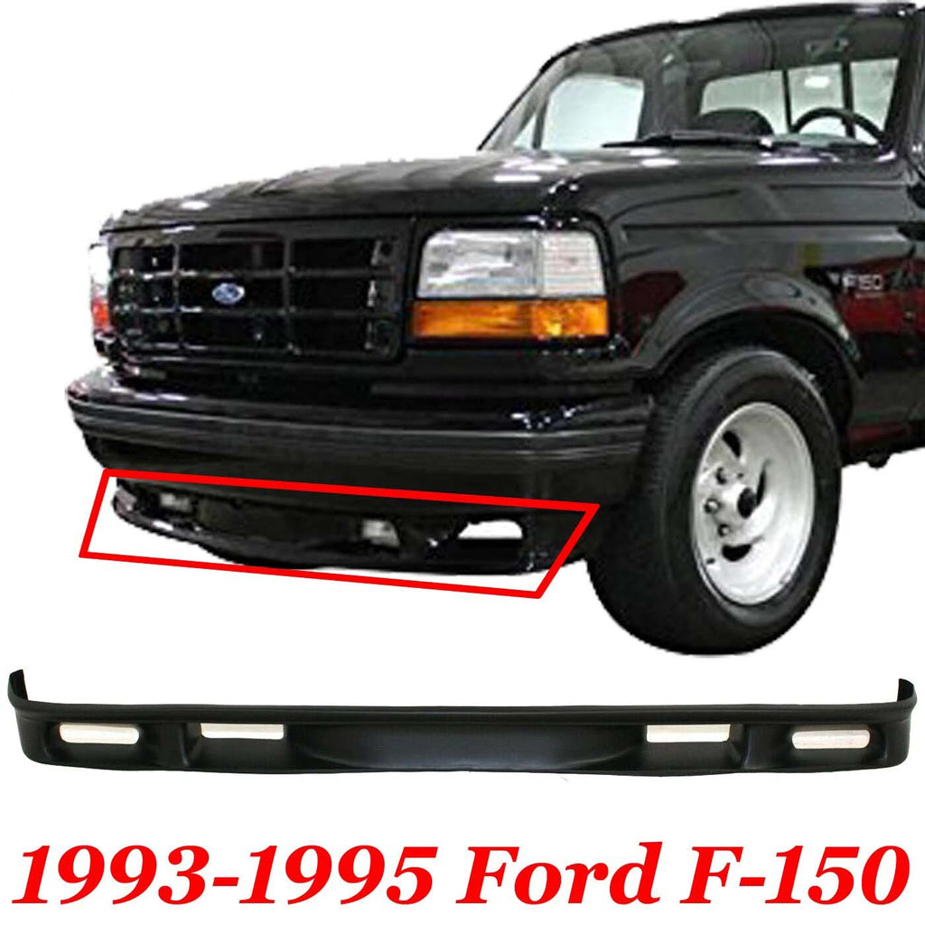 New Lower Valance Black & Primed For 1993 1994 1995 Ford F-150 Front FO1095155
