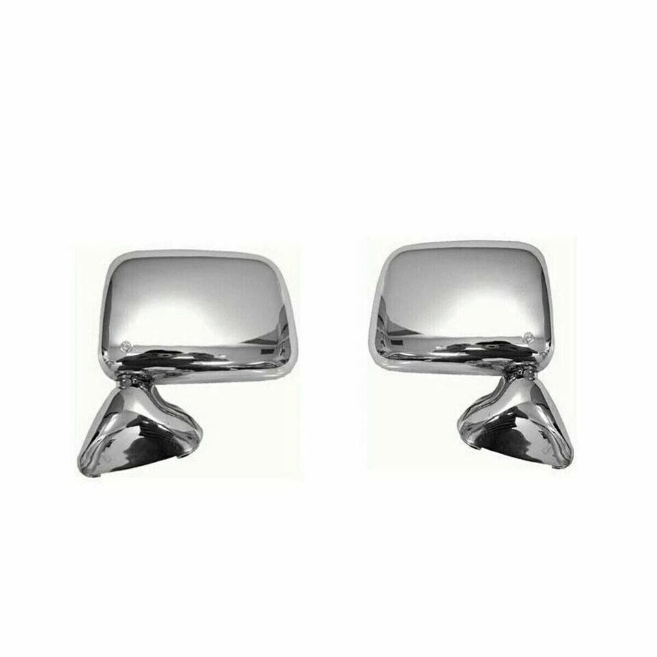 For 1989-1995 Toyota Pickup Front Left And Right Manual Mirror Chrome Set of 2