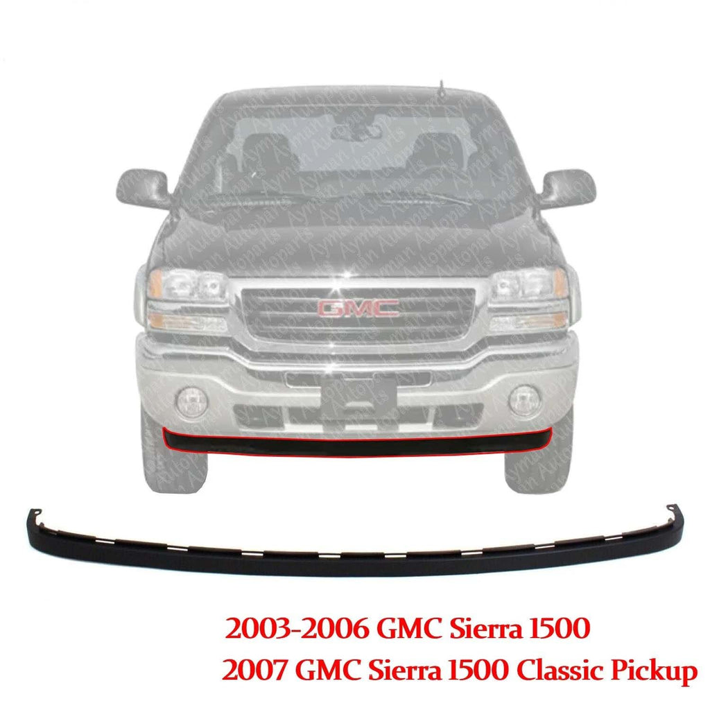 New Valance For 2003-2006 GMC Sierra 1500 2007 Classic Front Lower Air Deflector GM1092201