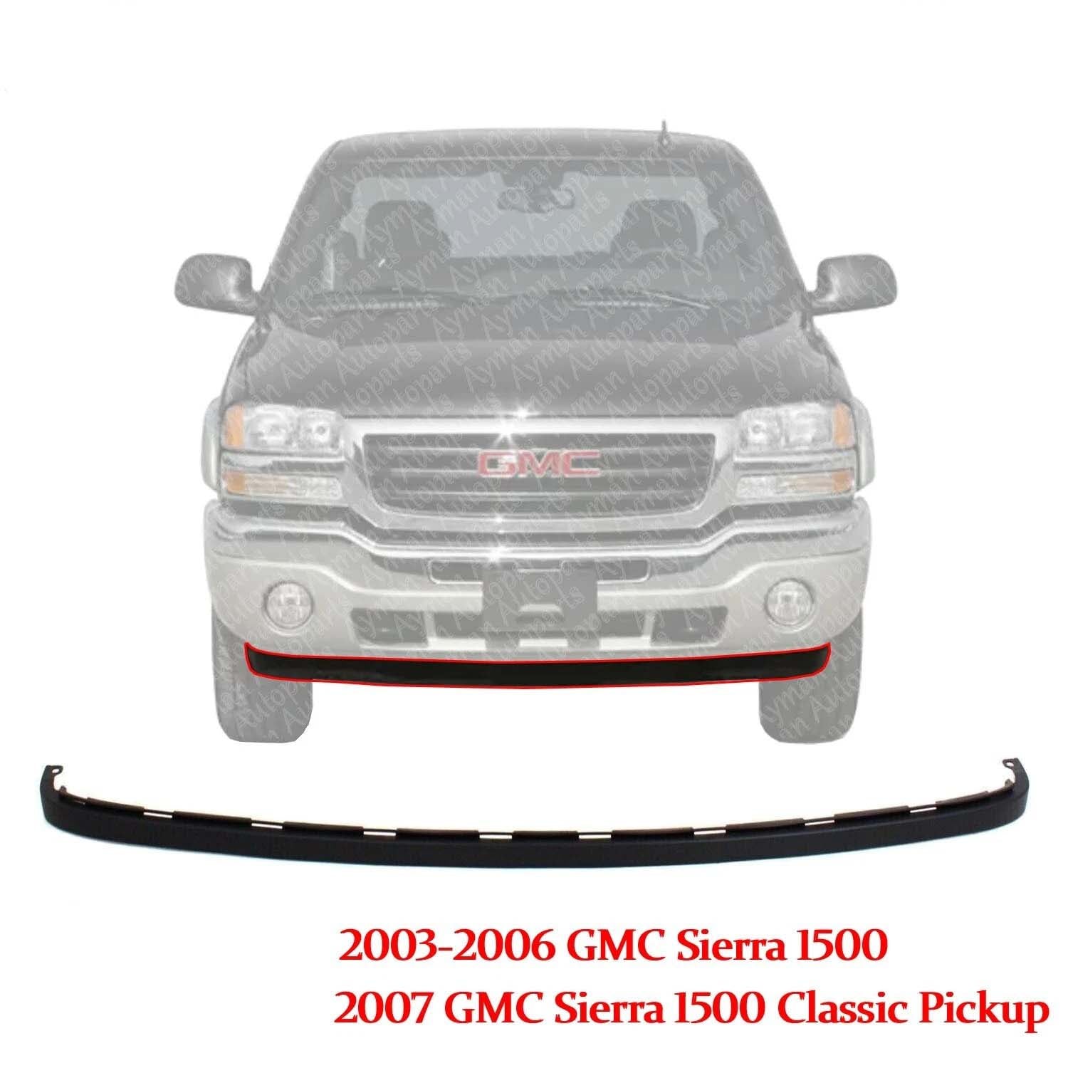 New Valance For 2003-2006 GMC Sierra 1500 2007 Classic Front Lower Air Deflector GM1092201