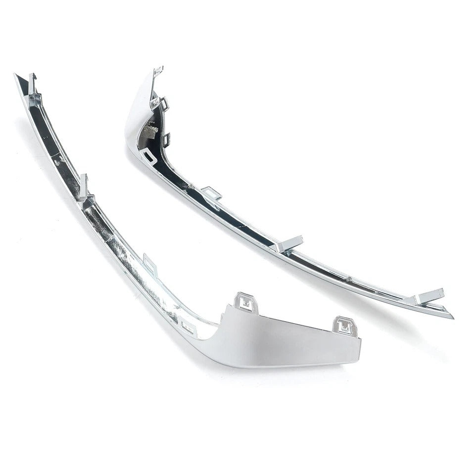 Pair LH RH For 2019-20 Ford Fusion Chrome Front Bumper Fog Light Lamp Strip Trim