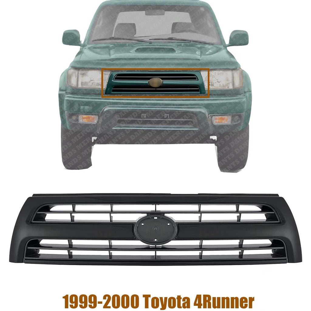 Plastic For 99-2000 Toyota 4Runner Grille Black Shell with Silver Insert TO1200227