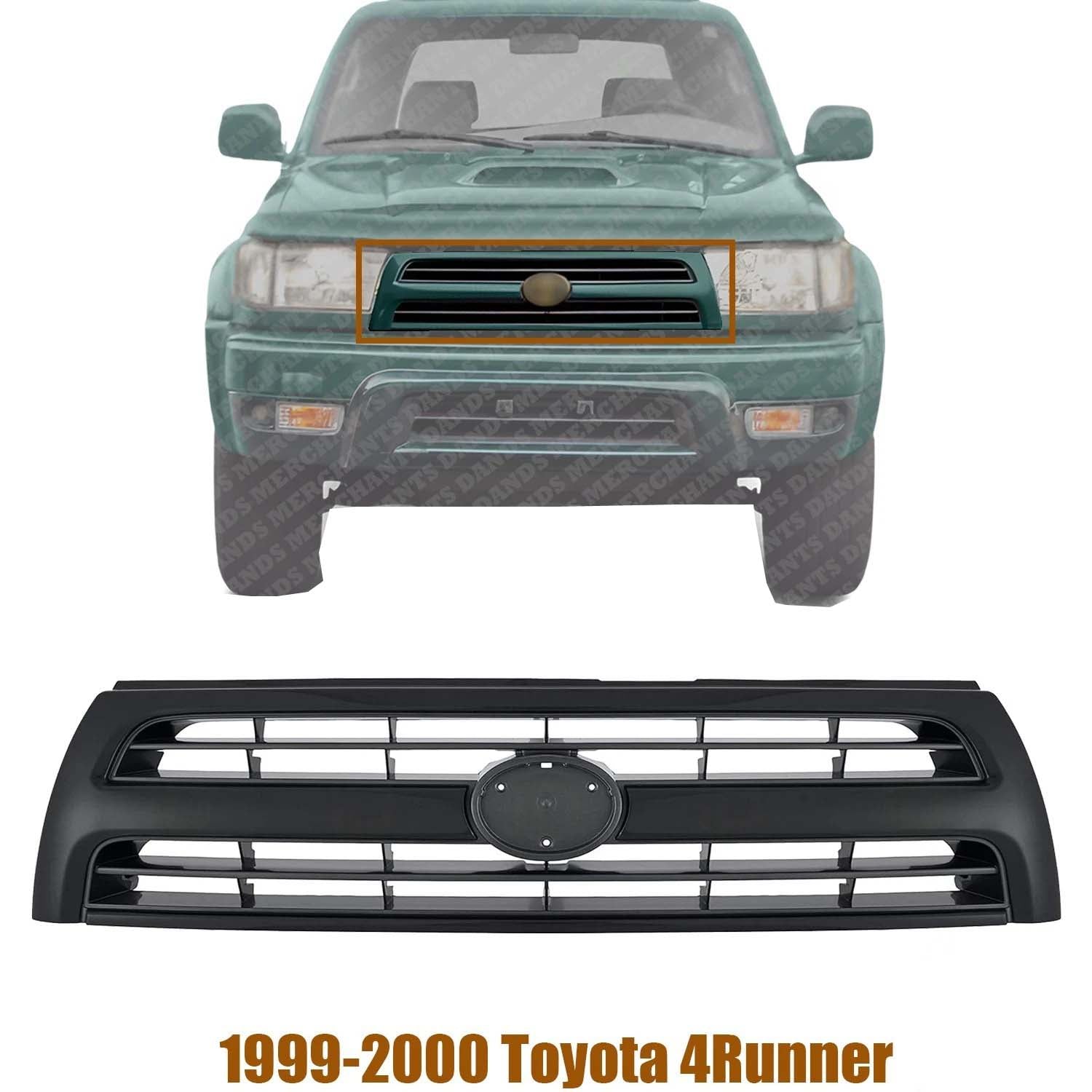 Plastic For 99-2000 Toyota 4Runner Grille Black Shell with Silver Insert TO1200227