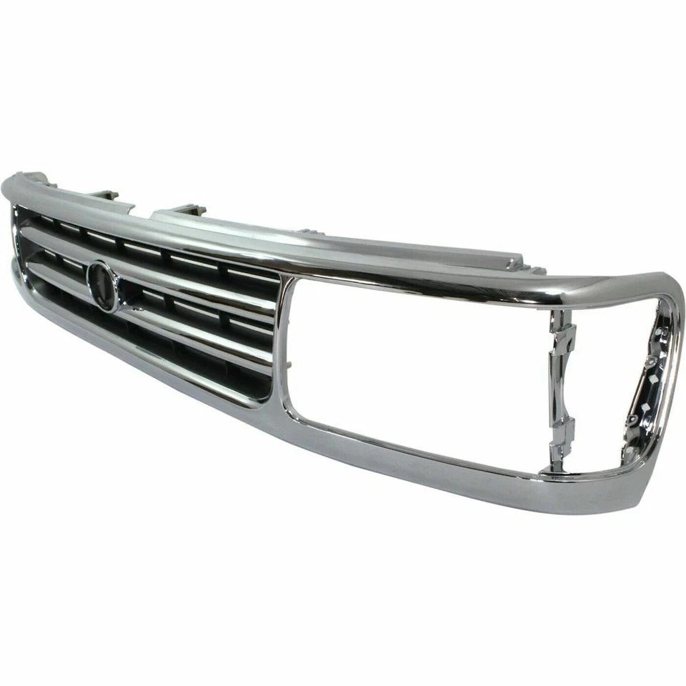New Grille For 1993-1998 Toyota T100 Front Chrome Shell with Black Insert