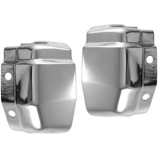Bumper End Caps Set 6202437G00 6202537G00 For 1986-1992 Nissan D21 Chrome Front
