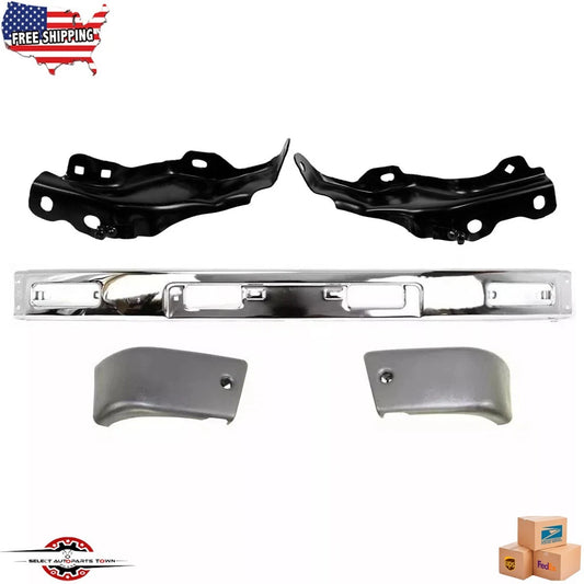 Fits 1984-1987 Toyota Pickup Front Chrome Bumper + Bumper Brackets + Bumper End