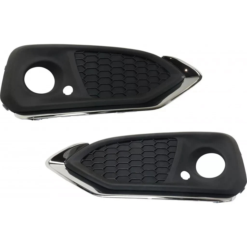 FITS FOR ACURA RDX 2016 2017 2018 FOG LAMP BEZEL W/CHROME TRIM RIGHT & LEFT PAIR
